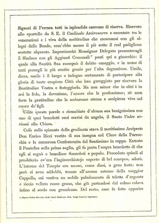 visita Papa Pio IX