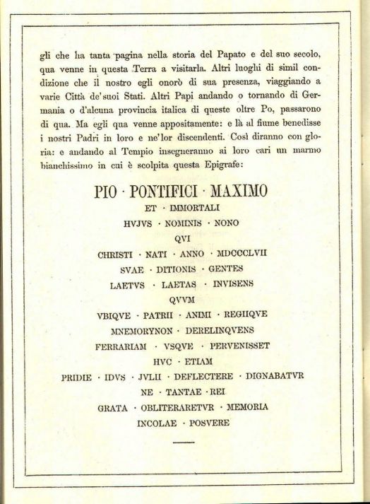 visita Papa Pio IX